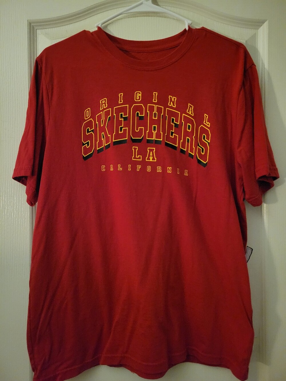 Skechers Women's Red Short Sleeve Graphic Tee - LA California Logo